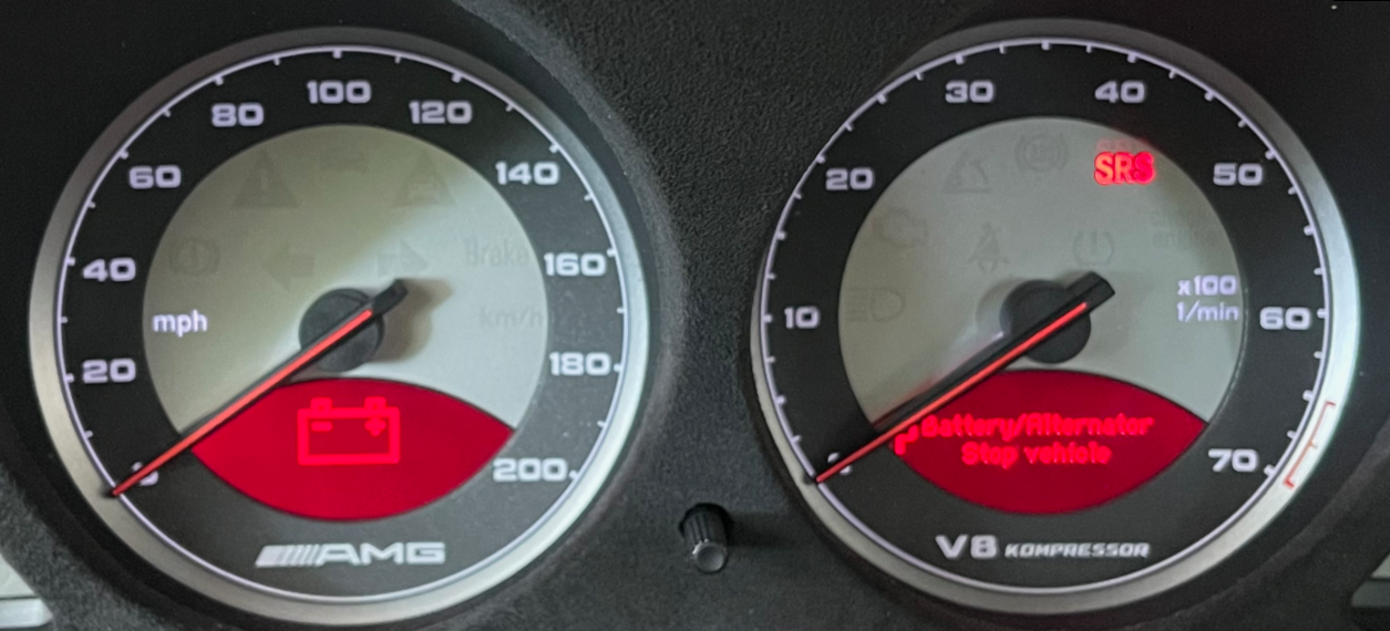 Red warning: electrical problem stop car